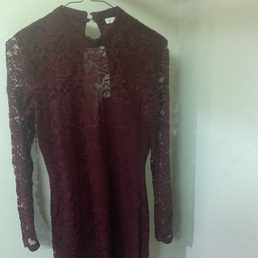 Burgundy dress